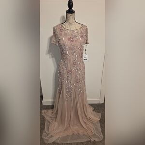 Adrianna Papell Blush Embellished Maxi Dress